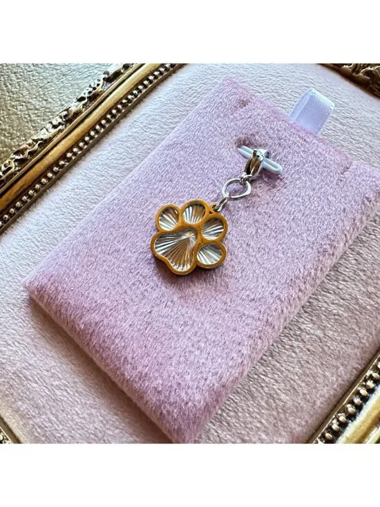 Paw Print Stainless Steel Pendant Charm With Lobster Clasp - Waterproof - Picture 2 of 12